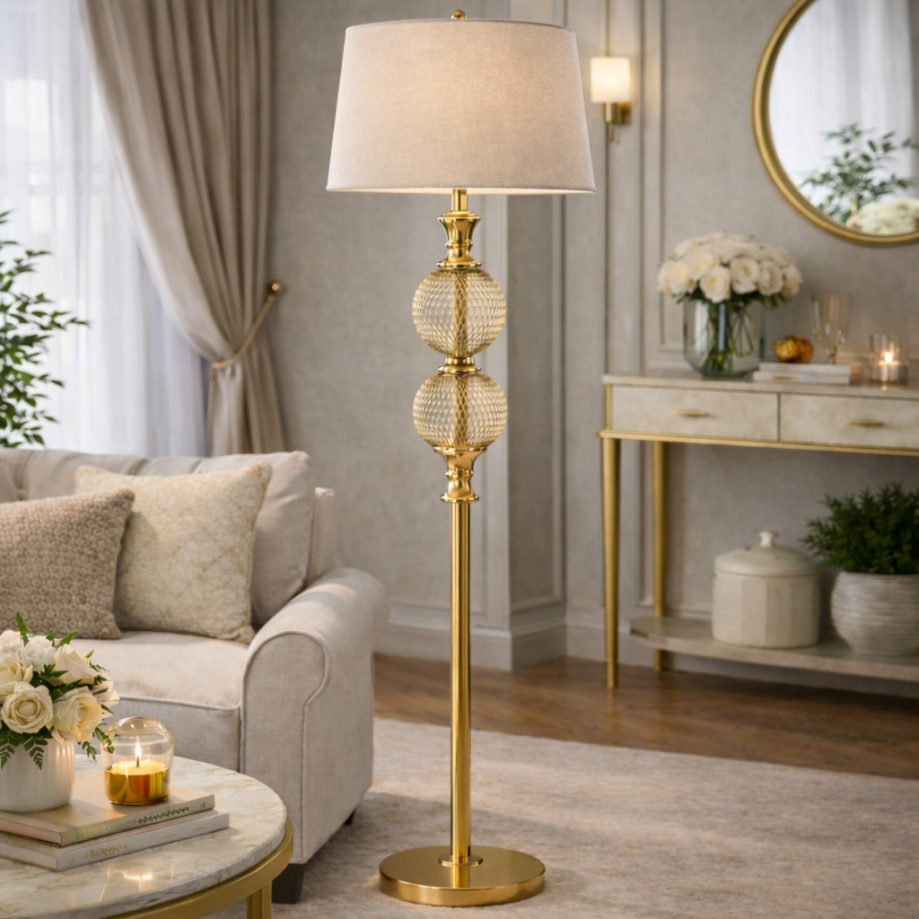 ستاند لامب كلاسيك دبل جلوب كريستال