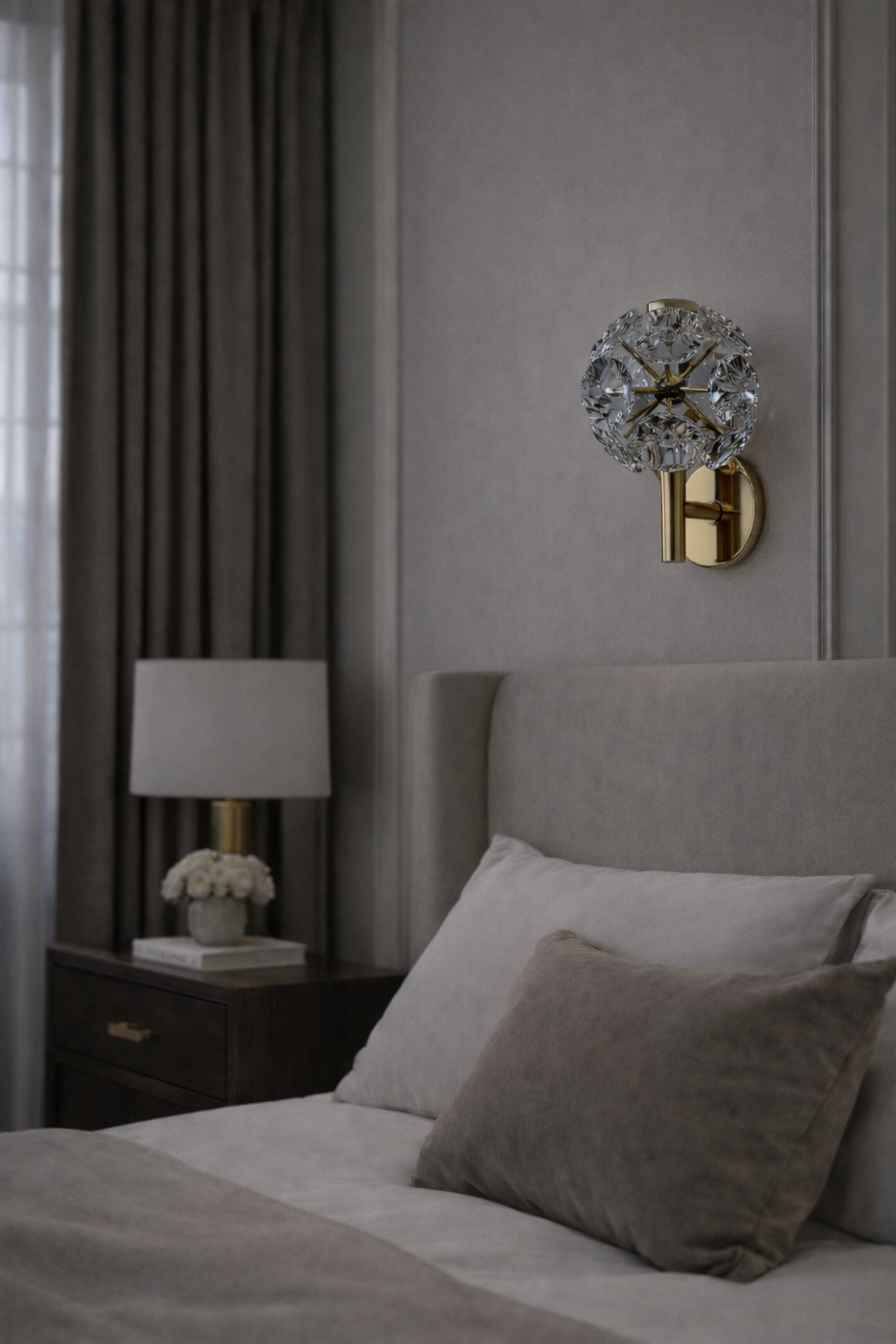 إضاءة جدارية جولدن كريستال سفير