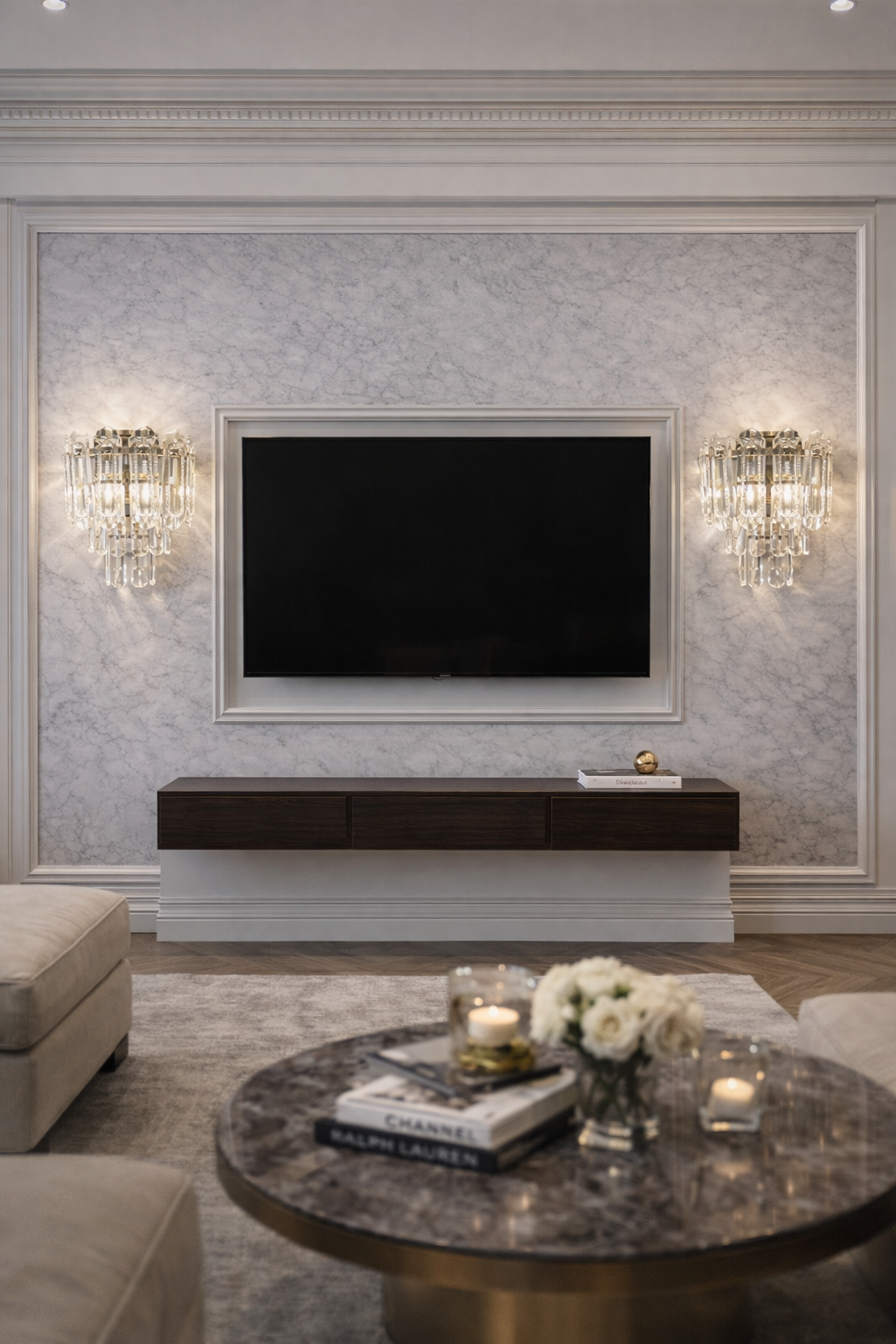 إضاءة جدارية لينير كريستال إيليجانس