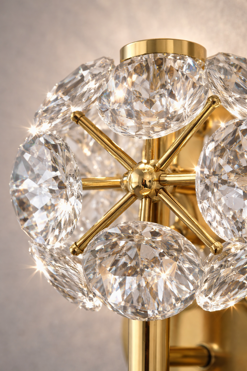 إضاءة جدارية جولدن كريستال سفير