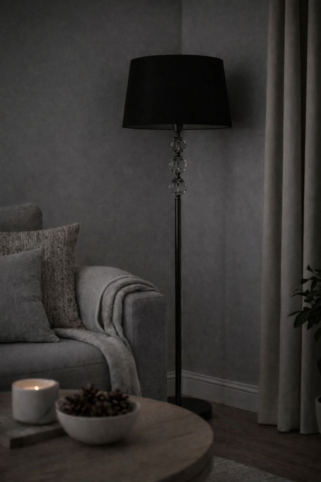 ستاند لامب كريستاليا نوار